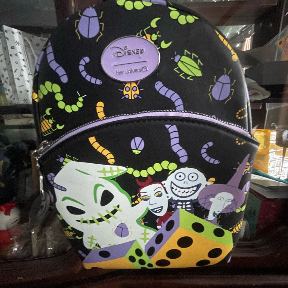Cute glow in the dark her universe  Nightmare before Christmas mini backpack bag